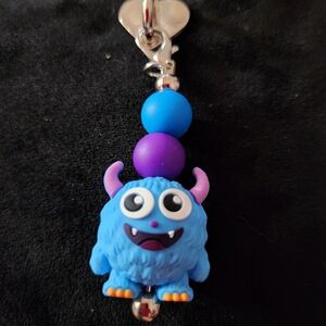 Cute Blue Monster Tumbler Charm